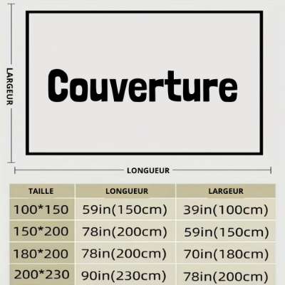 couverture polaire chenille tableau grandeur