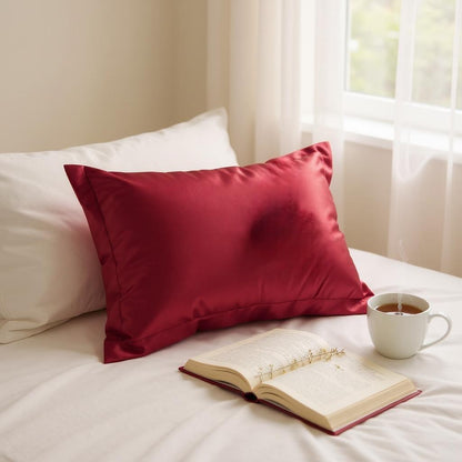 Taie d'Oreiller en Soie - PureSilkDream™ - Rouge