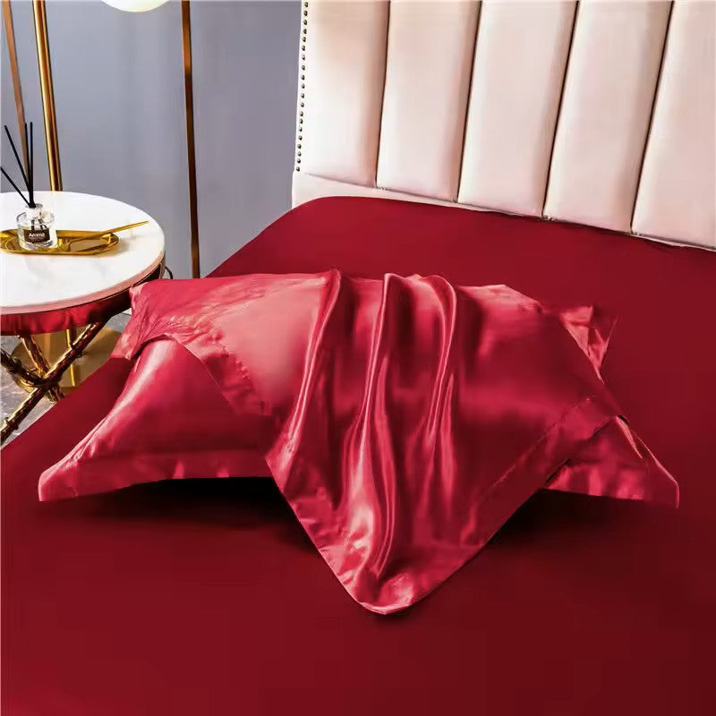 Taie d'Oreiller en Soie - PureSilkDream™ - Rouge