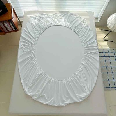 demonstration elastique drap housse blanc
