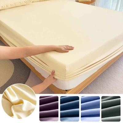 demonstraton installation drap housse beige