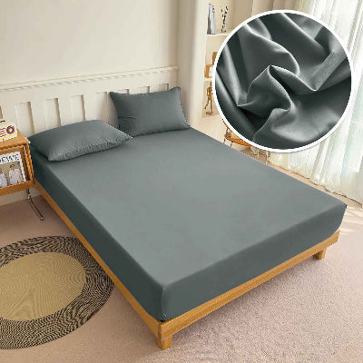 drap housse gris
