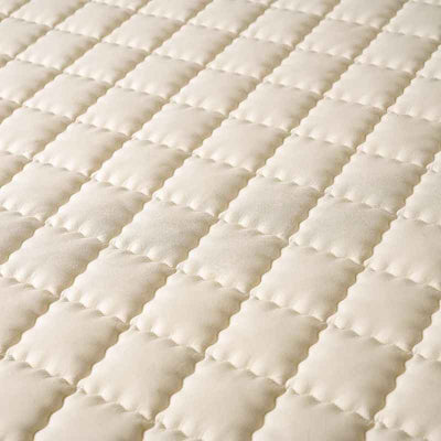 gros plan motif matelasse protege matelas