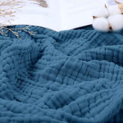 gros plan tissus couverture bleue