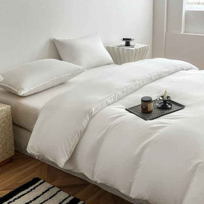 housse de couette blanche angle droite