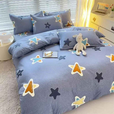 housse de couette bleu etoiles lit angle