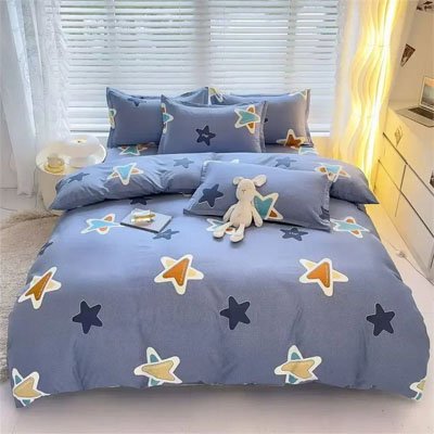 housse de couette bleue etoiles
