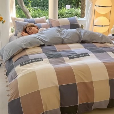 housse de couette carreaux