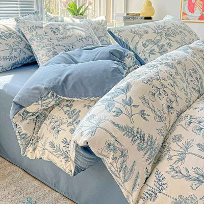 housse de couette couleur bleu ciel