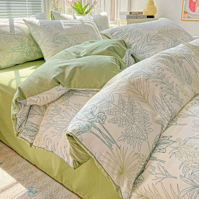 housse de couette couleur vert