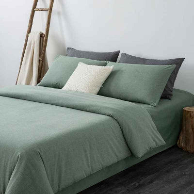 housse de couette verte